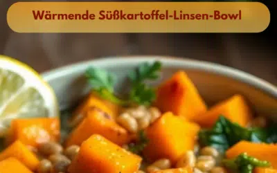 Wärmende Süßkartoffel-Linsen-Bowl mit Grünkohl